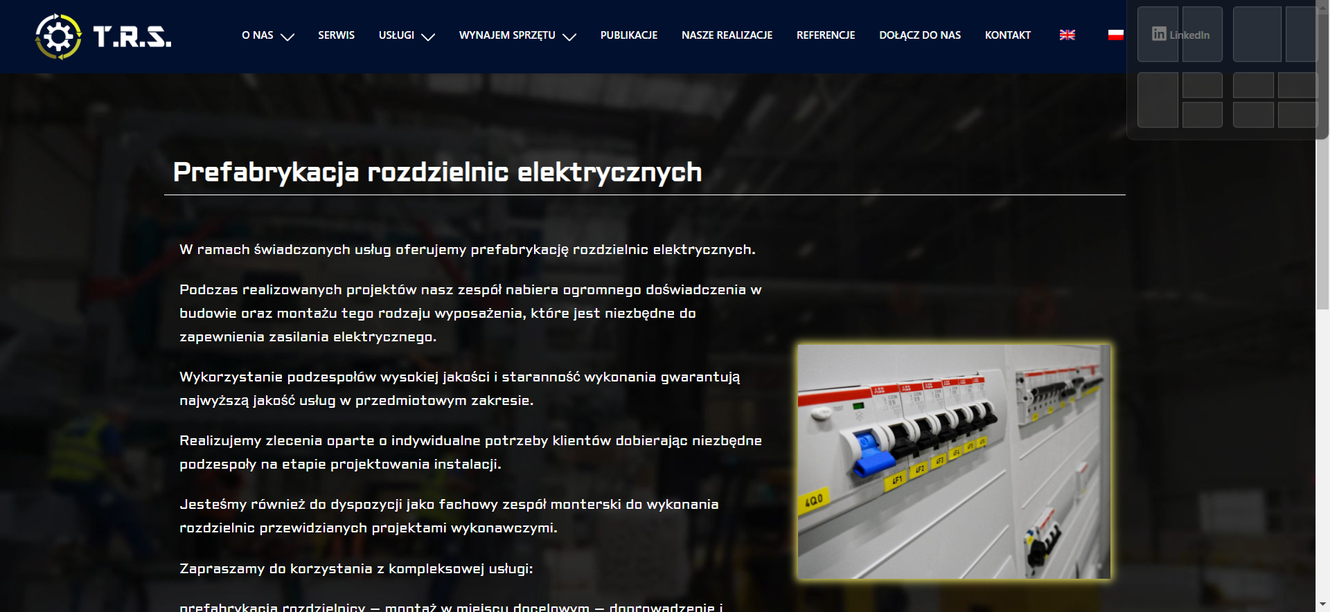 Nowoczesne technologie wykorzystywane podczas prefabrykacji rozdzielnic dla sektora produkcyjnego