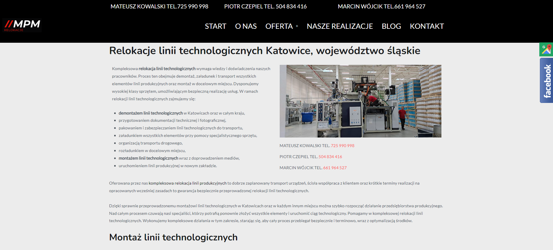 Relokacje linii technologicznych a zgodność z normami i certyfikacją