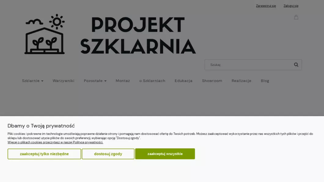 Zrzut ekranu strony Szklarnie ogrodowe z montażem | Projekt Szklarnia